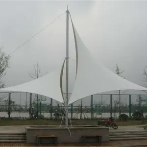 PVDF architecture sunshade structure fabric tension membrane model