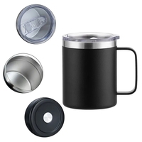Gobelet à vin isotherme en acier inoxydable avec revêtement en poudre de 12 oz, couvercle en plastique, couleur personnalisée, logo client, maintien thermique de 6 à 12 heures