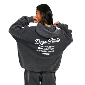 Sudadera con Capucha de Moda 2025 para Mujer, de Alta Calidad, Estilo Urbano, con Estampado Frontal Personalizado, Bordado 3D, Forro Polar Ecológico - Product Image 1