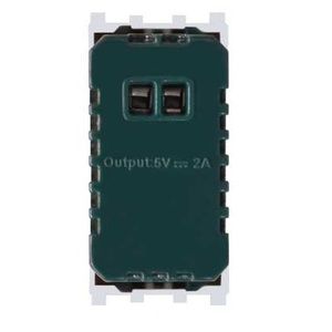 Alimentation électrique double USB 90-265V 5V 2A Gris Compatible avec Vimar Plana - Product Image 3