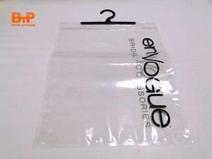 Túi bao bì quần áo tùy chỉnh in với khóa kéo và móc thuận tiện cho việc lưu trữ túi bao bì quần áo đứng - Product Image 3