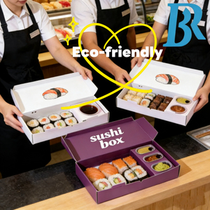 Caja de sushi de lujo personalizada, caja de embalaje para comida rápida, <span class=keywords><strong>cajas</strong></span> para llevar con insertos para vasos, caja para pescado, caja para tacos, caja para rollos de sushi - Product Image 4