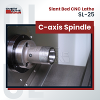 Torno CNC para la producción en masa de arandelas, pernos y ejes a partir de barras de material.