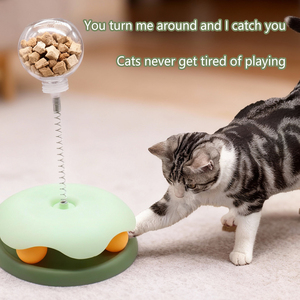 <span class=keywords><strong>Juguete</strong></span> Giratorio para Gatos con Dispensador de <span class=keywords><strong>Comida</strong></span>, Divertido Palo para Gatos con Bola de TPR, Juguetes Prácticos para Mascotas - Product Image 4