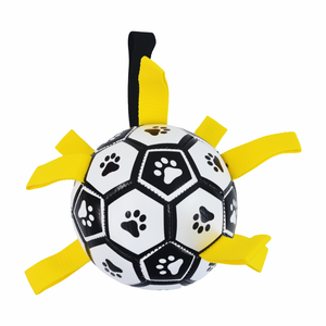 Pelota <span class=keywords><strong>de</strong></span> Fútbol <span class=keywords><strong>de</strong></span> Juguete con Asas <span class=keywords><strong>de</strong></span> Agarre y Diseño <span class=keywords><strong>de</strong></span> Huellas <span class=keywords><strong>de</strong></span> Patas para Jugar al Tira y Afloja <span class=keywords><strong>en</strong></span> Exteriores, Jardín o Playa - Product Image 1
