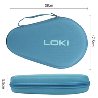Sac de raquette professionnel en forme de gourde Oxford, sac de raquette de ping-pong, étui léger en EVA imperméable pour tennis de table avec poche en filet