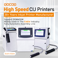 Impresora de inyección de tinta continua DOCOD OEM/ODM Serie S1000 para codificación de caracteres pequeños, impresora de fecha por inyección de tinta continua para cables y alambres.
