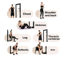 Equipo Multifuncional de Entrenamiento de Resistencia con Bomba de Fitness, Máquina de Remo con Mancuernas, Ejercitador de Músculos del Pecho, Fitness Integral