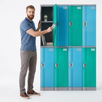 Casier de rangement moderne en plastique ABS et métal pour vêtements de personnel de bureau et scolaire