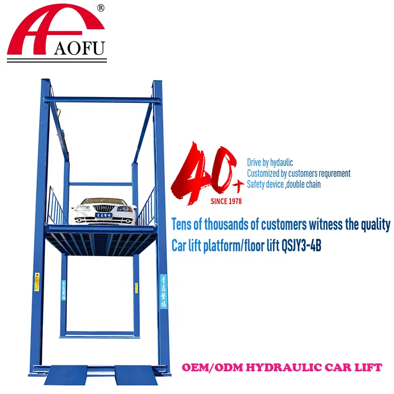 factory directly supply OEM/ODM hydraulic 4 post car lift platform car parking lifting system car elevator