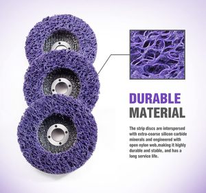 180 disques abrasifs violets de 4 po x 5/8 po pour meuleuse d'angle - Élimination de la rouille sur bois, métal, fibre de verre et revêtements de peinture - Product Image 3
