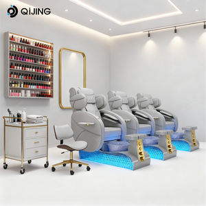 Weißer Luxus-Fußmassagesessel Simulationsmassagesofa 180 Grad Spa Maniküre Pediküre Stuhl - Product Image 4