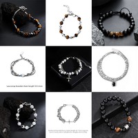Bracelet unisexe en acier inoxydable, polyvalent, haut de gamme, tendance, simple, rétro, hip-hop, bracelet de mode, adapté aux cadeaux de vacances