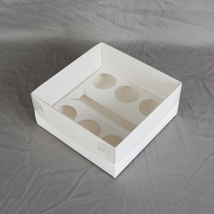 Birthday Loaf Cake <b>Boxes</b> Window Loaf Wedding Personalized White Square Kraft Paper Cake Packaging Salad 6ct Bento Cupcake Box - Product Image 4