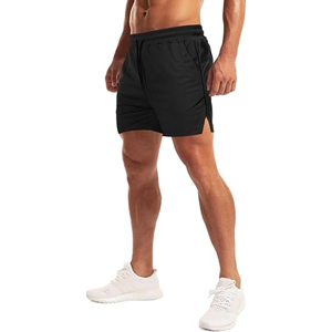 Shorts de sport respirants pour hommes Séchage rapide Évacuation de l'humidité Taille élastique Logo personnalisé Shorts de sport de yoga de course à pied - Product Image 4