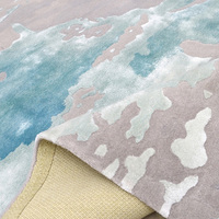 Tapis en laine, tapis en soie, tapis abstrait fait main, tapis tufté à la main, tapis pour salon, grande taille, chambre à coucher