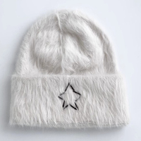 Maßgefertigte Wintermützen Beanie-Kappe Fell-Mohair-Nerzmütze für Damen Bucket Winter Kunstfell-Mützen