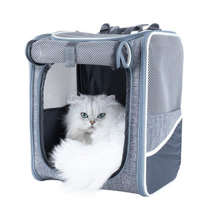 Mochila para mascotas para gatos medianos y perros pequeños, mochila de viaje portátil transpirable para gatos y perros con diseño ergonómico - Product Image 1
