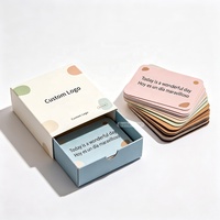 Cartes d'affirmation personnalisées avec citations inspirantes, design OEM, papier mat, soins personnels, méditation, soulagement de l'anxiété