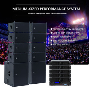 Système de sonorisation professionnel complet avec double subwoofer 18 pouces pour scène et église, équipement audio Cla110+cla21 - Product Image 5