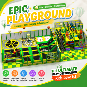 Durable Soft Play <b>Indoor</b> Playground with <b>Slide</b> Balance Beam for Preschool 3-6 Years - Product Image 1