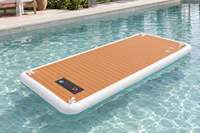 Plateforme aquatique gonflable en PVC Drop Stitch, quai flottant, équipement de sports nautiques, bateau à moteur, jet ski, île flottante