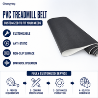 Pièces détachées de fitness, bande de tapis roulant électrique en PVC, faible bruit, résistante à l'usure, antidérapante, pour usage domestique et commercial