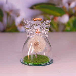 Venta al por mayor de adornos de mesa para el hogar con cúpula de cristal de diente de león preservado hecho a mano, recuerdos de boda, flor eterna real seca - Product Image 3