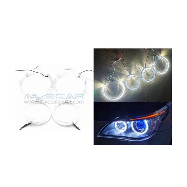 AILECAR led daytime running lights for headlights car hood daytime running light angle eye headlight for bmw E60 530d