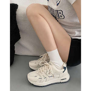 Zapatillas deportivas retro 2026: Novedad con suela gruesa, súper populares, blancas, transpirables para amortiguación, estilo primavera para caminar. - Product Image 6