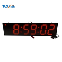 Diskon besar 12 inci adaptor jam waktu Digital besar 6 digit LED Remote Control portabel dan tahan air Timer