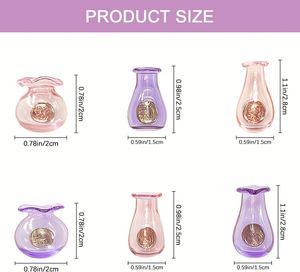 Mini aimants pour vase, lot de 6, écologiques, durables, en polyrésine, forme 3D traditionnelle, mignons, personnalisables, décoration magnétique pour réfrigérateur, bureau - Product Image 2