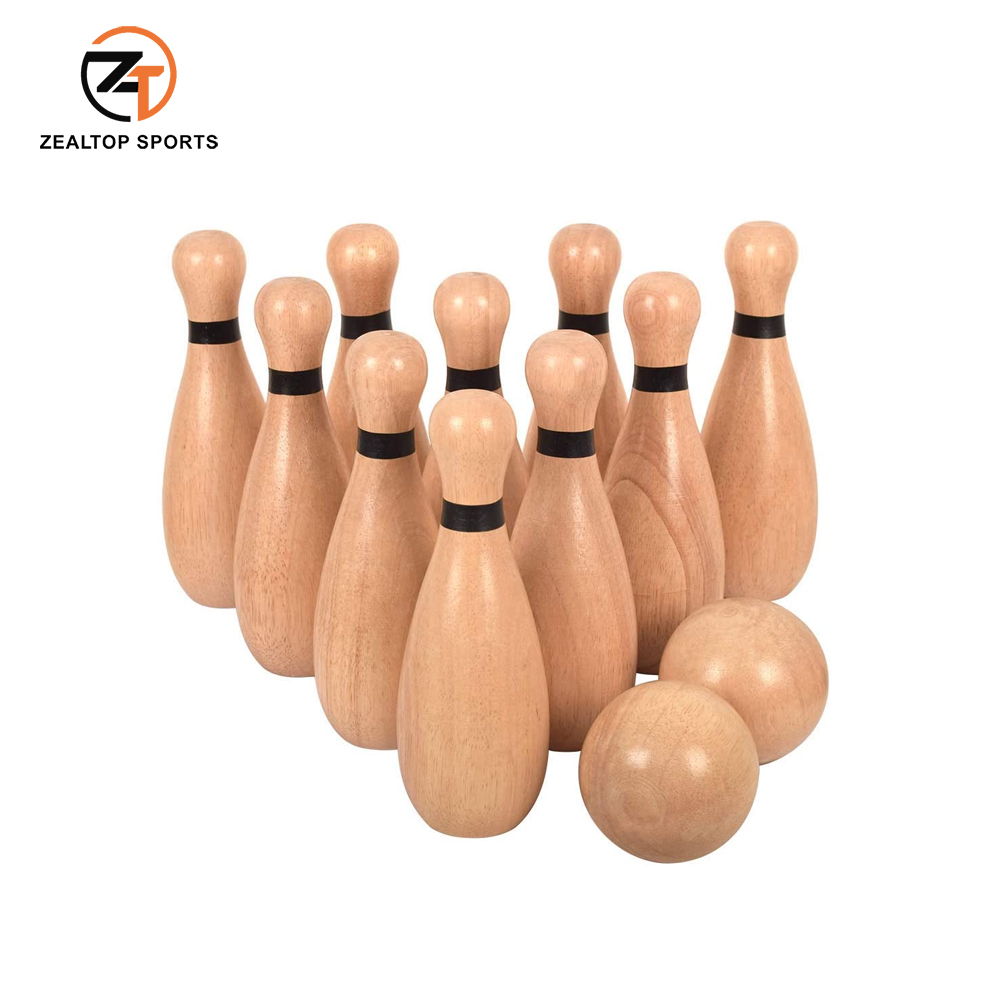 Высококачественные детские развивающие игрушки на заказ, деревянный белый + красный шар для боулинга
