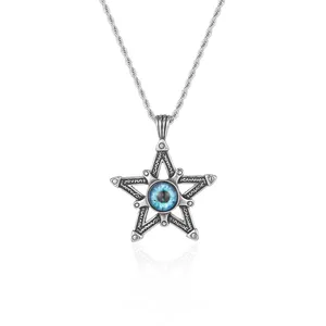 Jewelry Supplier Punk Personalised Chocker Necklace Mens Evil Eye Stainless Steel Necklaces