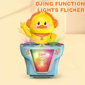 Jouet musical lumineux à bascule en forme de canard DJ mignon, animaux électriques KSF, pour enfants, cadeau du Nouvel An - Product Image 3