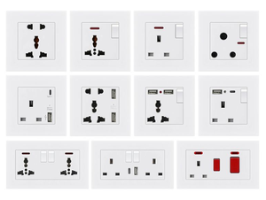 Enchufe de pared con interruptor de 1 vía y 3 pines estándar del Reino Unido con toma USB, enchufe de plástico blanco para uso doméstico, hotelero y residencial. - Product Image 1