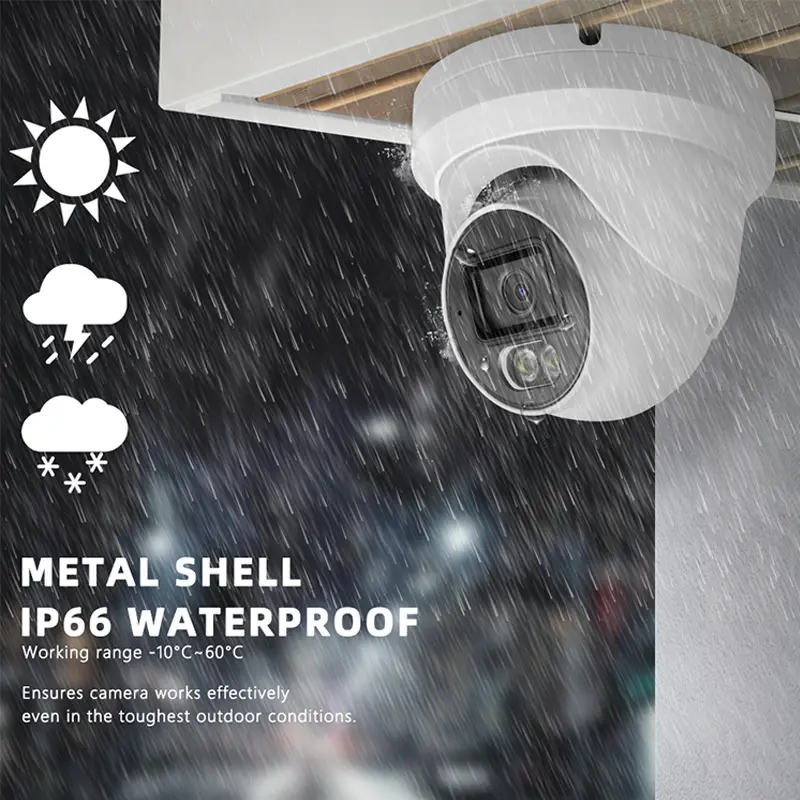 8 MP Hik kompatible vollfarbige PoE CCTV Kamera wasserdicht Audio ColorVu 2.8mm-Objektiv 4 MP Außenbereich Sicherheit IP Netzwerk Kamera 4K