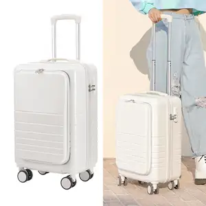 万向轮行李箱行李箱硬盒前开口行李箱手提电脑行李箱旅行包行李箱