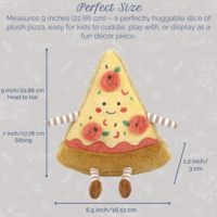 Peluche pour animaux de compagnie en forme de tranche de pizza de 9 pouces, jouet en peluche doux sur le thème de la nourriture, jouet interactif pour chiens et chats