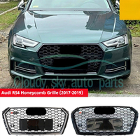 Grille avant nid d'abeille noire pour Audi A4 S4 RS4 (modèles 2017-2019)