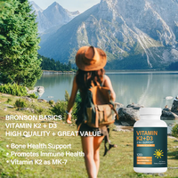 LIFEWORTH Vitamines D3 K2 Supplément MK-7 Comprimés 60 unités pour le soutien immunitaire et la santé des articulations
