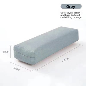 Yoga Bolster <b>Rectangular</b> Pillow with Sponge Inside 64x24x13cm for Meditation - Product Image 2