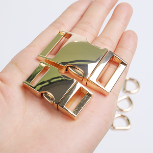 Ev hayvanı ürünü aksesuarları altın köpek tasması metal toka seti Pet yaka metal donanım - Product Image 6