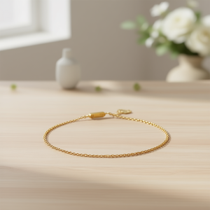 Cavigliera Tobiller con lettera K in acciaio inossidabile per donna, gioielli alla moda, regalo alla moda placcato in oro 45953 - Product Image 3