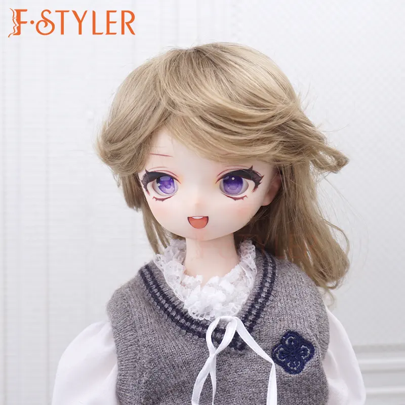 FSTYLER Doll Hair Curly Curls Wave Accessories Factory Wholesale Bulk Sale Customization for 1/4 1/6 Synthetic Mohair BJD Wigs