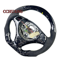 Volant de direction personnalisé en fibre de carbone forgée avec LED pour BMW E90 E92 E60 E61 E62 E63 avec intérieur en alcantara