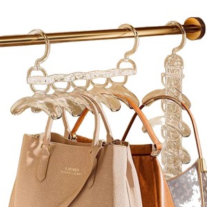 Clothing Organizer Hanger Clear Multi Hook Design For Bags And <b>Clothes</b> <b>Storage</b> Closet Rack With Anti Slip Feature - Product Image 5