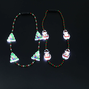 情人节派对新奇发光二极管巨型红心亲吻红唇形串珠项链点亮闪烁珠宝项链 - Product Image 4