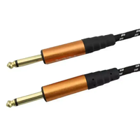 Kabel Gitar Listrik Custom 1/4 Plug Jack Double Shield PVC Jacket 22 AWG OFC Wire untuk Speaker