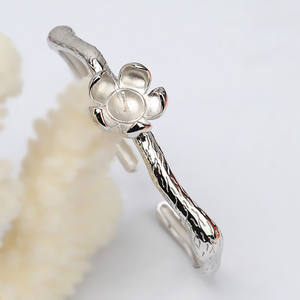 S925 <b>Silver</b> Lotus Flower <b>Bracelet</b> 8-10 Pearls Women's DIY Jewelry Accessories Empty Tray Semi Finished Pearl <b>Bracelets</b> <b>Bangles</b> - Product Image 4